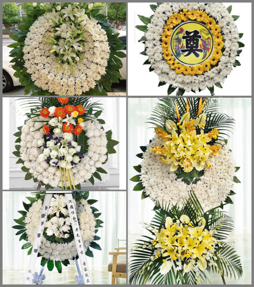 山东泰安宁阳县伏山镇花圈速递
